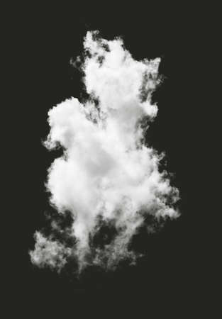 white clouds on black backgroundの写真素材