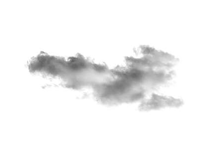 Black smoke isolated on a white backgroundの写真素材