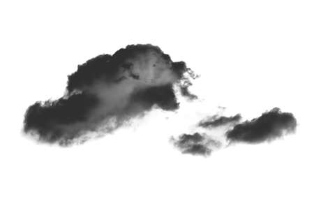 Black smoke on a white backgroundの写真素材