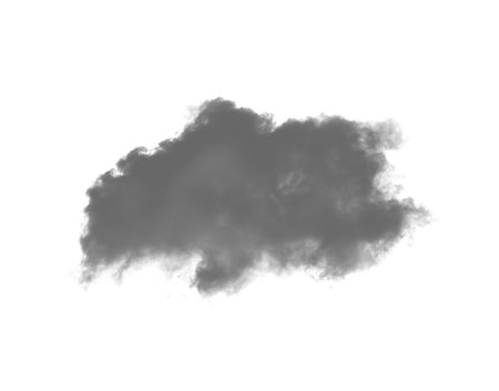 Black smoke on a white backgroundの写真素材