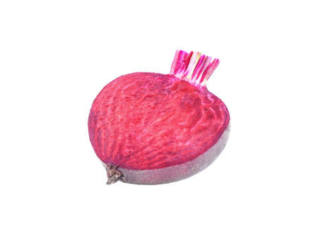 Beetroots slices isolated on white background