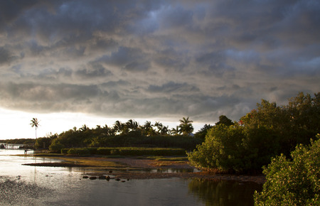cloudy seashoreの写真素材