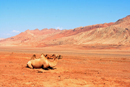 the Flaming Mountainsの写真素材