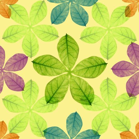 Seamless colorful  leaves