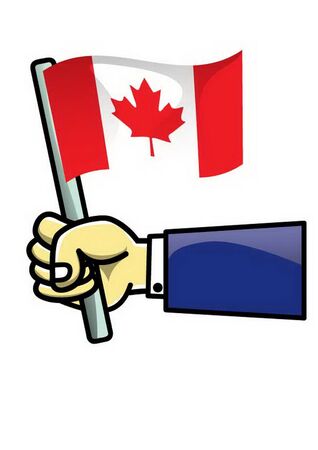 Flag of Canada icon.のイラスト素材