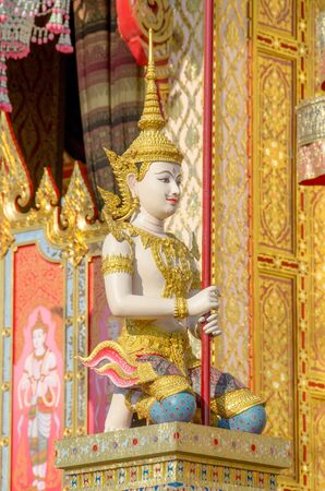 Statue angle in Thai Royal Crematoriumの写真素材