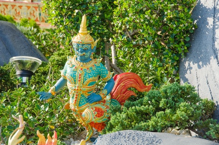 Thai Creatures statue from legend of Mysterious forest in Thai Royal Crematoriumの写真素材
