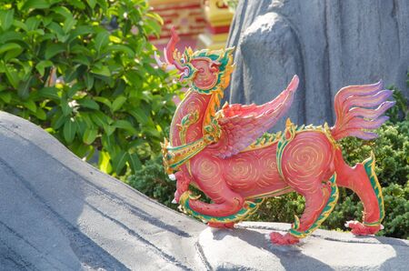 Thai Creatures statue from legend of Mysterious forest in Thai Royal Crematoriumの写真素材