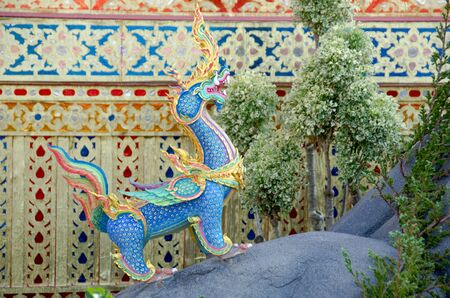 Thai Creatures statue from legend of Mysterious forest in Thai Royal Crematoriumの写真素材