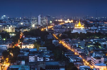 Bangkok city at Nightの写真素材