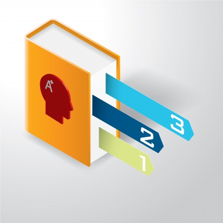 Book of clever infographic Templateのイラスト素材