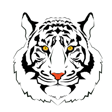 Tiger head - vector illustrationのイラスト素材