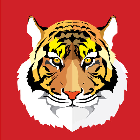 Tiger head - vector illustrationのイラスト素材