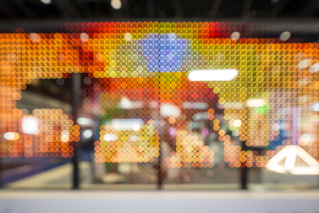 Blurred abstract view on LED lighting  wallの写真素材