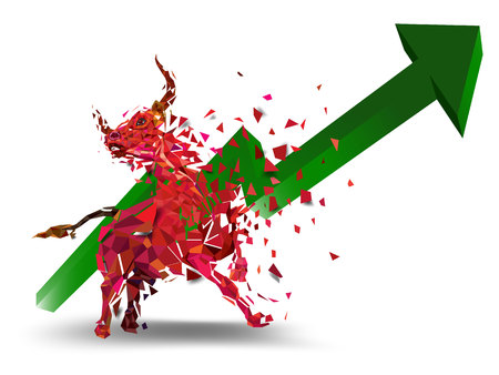 RED BULL low polygon Geometricのイラスト素材