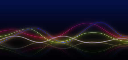 abstract panoramic background, neon light, laser show, impulse, equalizer chart