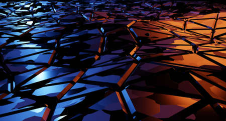 Abstract polygonal mosaic background consisting of triangles. 3D Rendering.