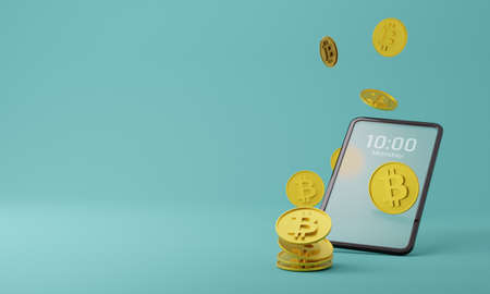 Shopping Online on Mobile Application Concept Marketing and Digital . 3D rendering
