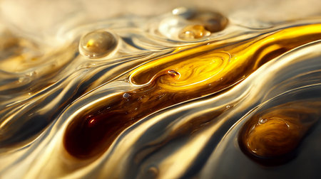 Luxurious abstract painting fluid art . A mixture of colors, waves and golden curls. For posters, other printed materials. 3d renderの素材