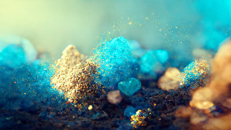 Abstract bright glitter blue background. elegant illustration.3D renderの素材