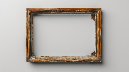 Vintage ornate picture frames without pictures, presented on a clean white background for an elegant display.の素材