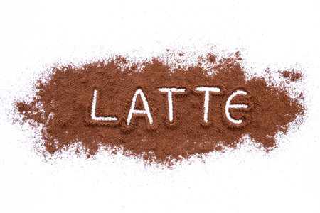 Coffee powder in alphabetの写真素材
