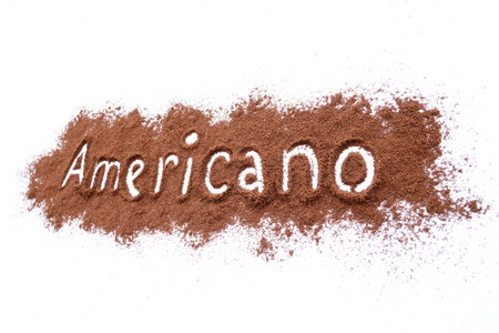 Coffee powder in alphabet, beanの写真素材