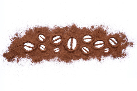 Coffee powder in alphabet, beanの写真素材