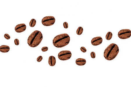 Coffee powder in alphabet, beanの写真素材