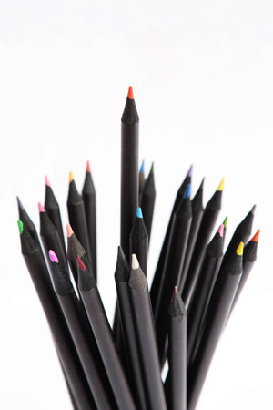 Individuality concept. Pencils close-upの写真素材