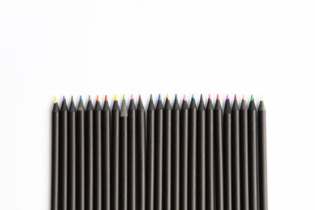 Individuality concept. Pencils close-upの写真素材