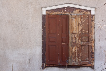 old brown shutter
