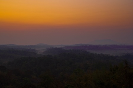 Mountain before sunrise.の写真素材