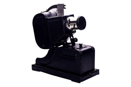 Old film projector isolated on white background. Part of set.の写真素材