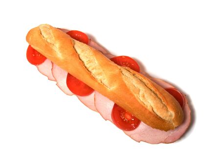 sandwich isolated on whiteの写真素材