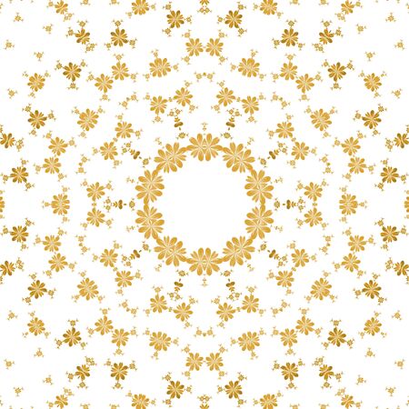 floral pattern isolated on the white backgroundの写真素材