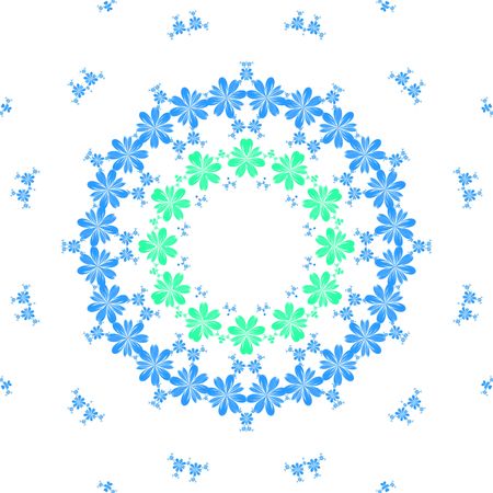 floral pattern isolated on the white background