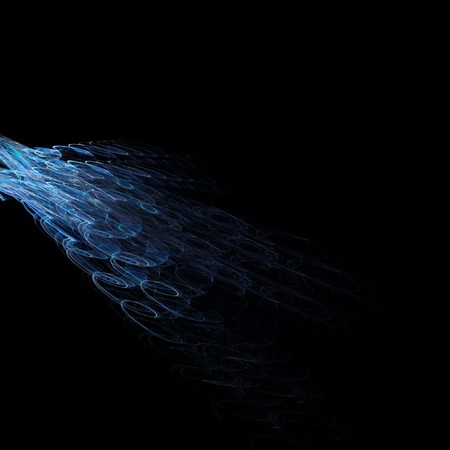 Puff of colorful smoke isolated on black