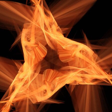 Puff of colorful smoke isolated on blackの写真素材