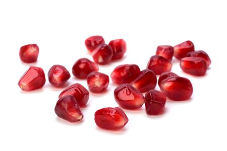 pomegranate isolated on white backgroundの写真素材
