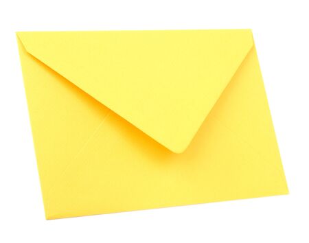 envelope isolated on white backgroundの写真素材