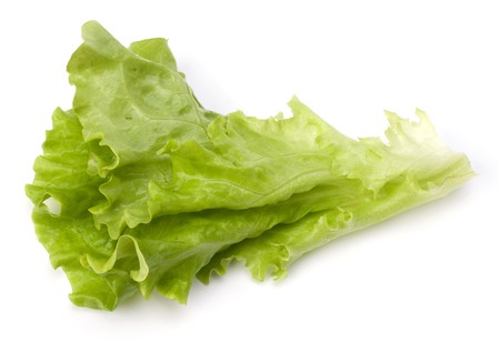 Lettuce salad isolated on white background close upの写真素材