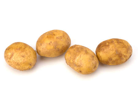 potatoes isolated on white background close upの写真素材