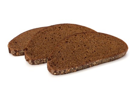 rye bread isolated on white background