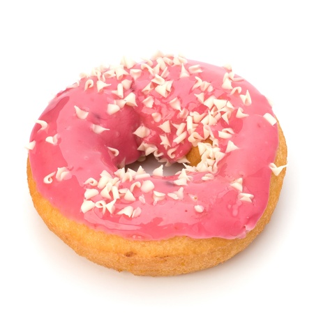 Delicious doughnut isolated on white backgroundの写真素材