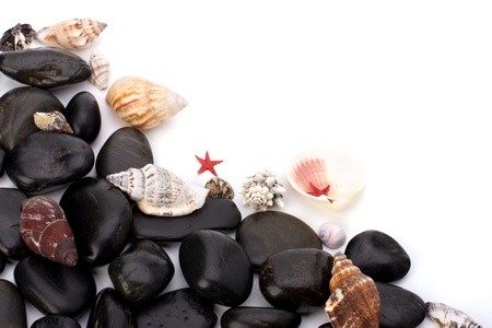 Summer holidays concept. Beach elements background with copy space.の写真素材