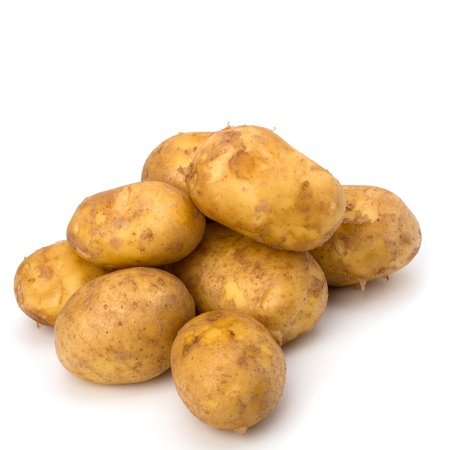 potatoes isolated on white background close upの写真素材