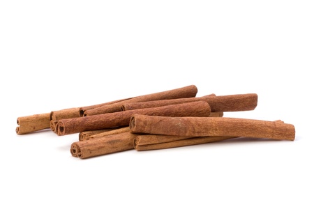 Cinnamon sticks isolated on white background