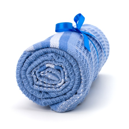Towel roll  isolated on white background close upの写真素材