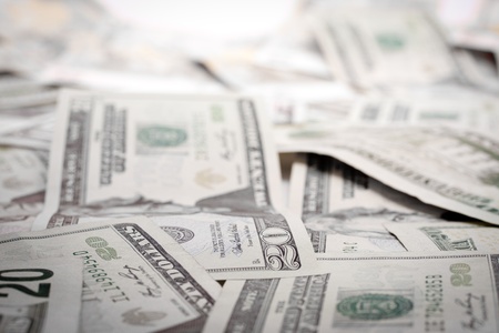 Money background. Shallow focus.の写真素材